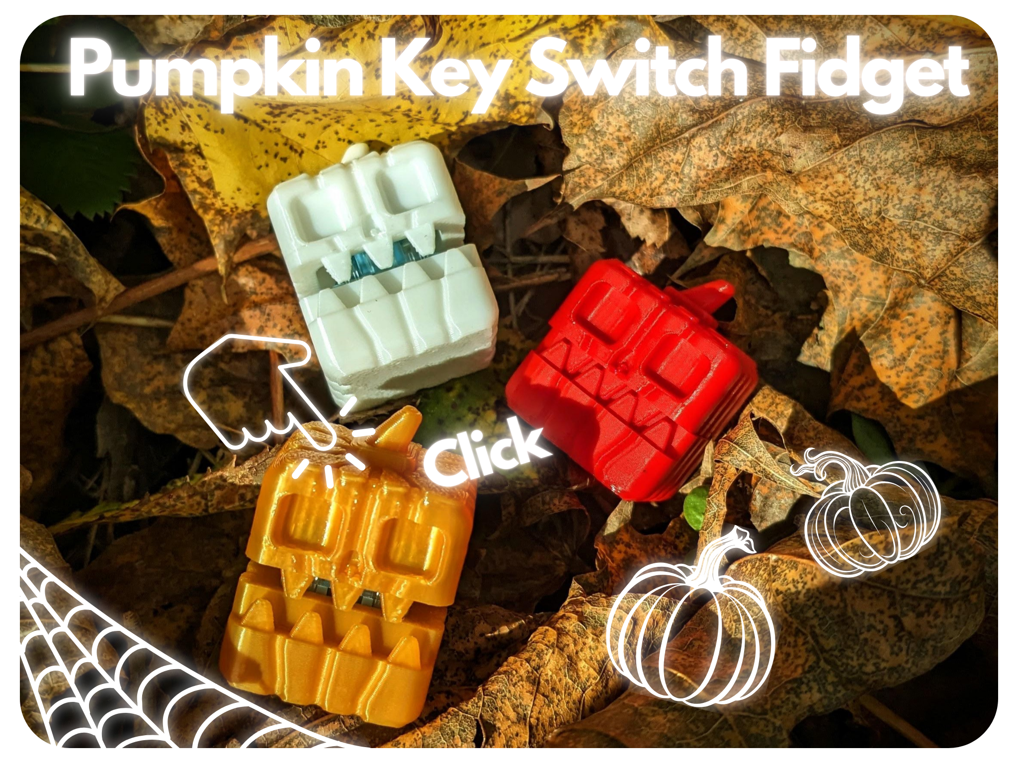 Pumpkin Key Switch Fidget Toy