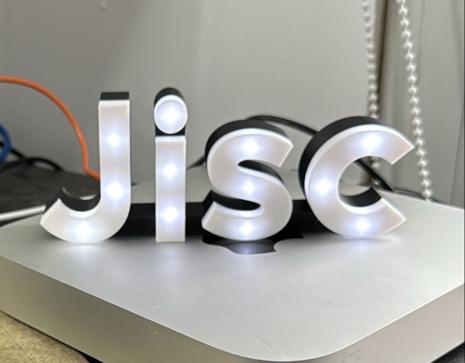 Light up Jisc sign