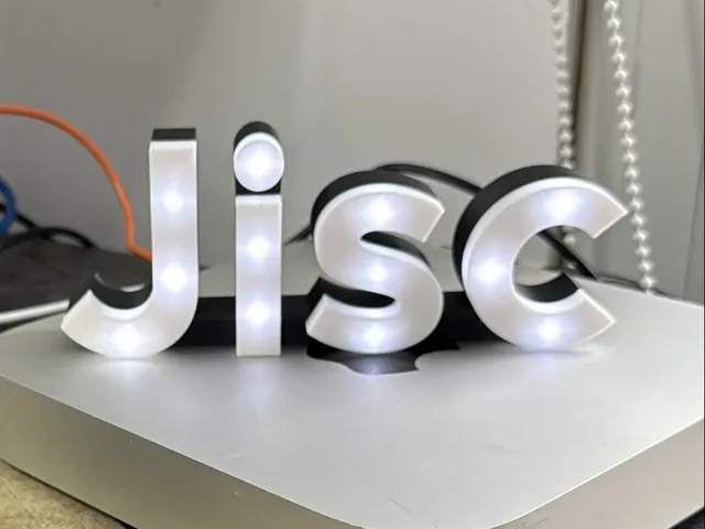 Light up Jisc sign