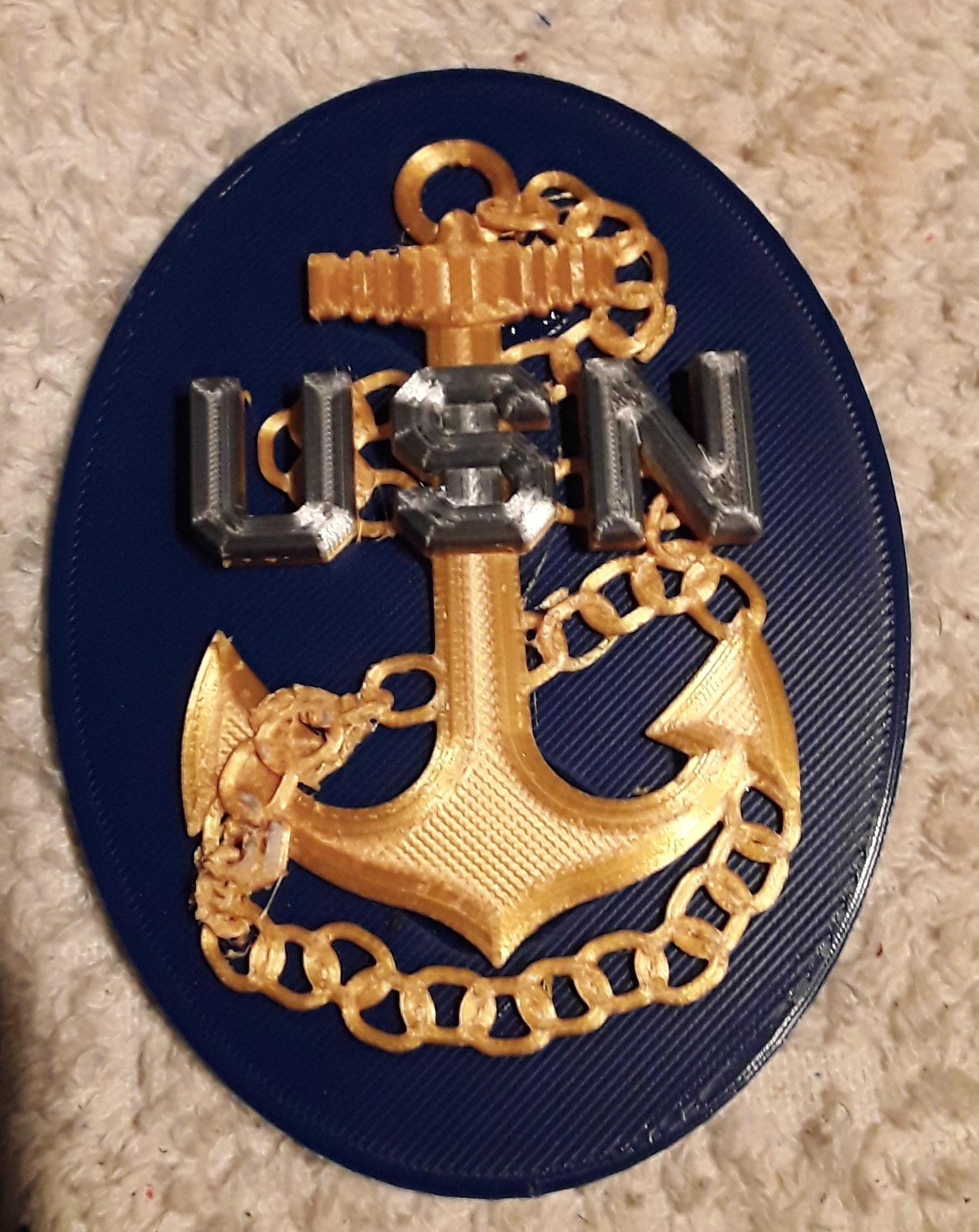 Navy Cheif Insignia by Victor Madison Download free STL model