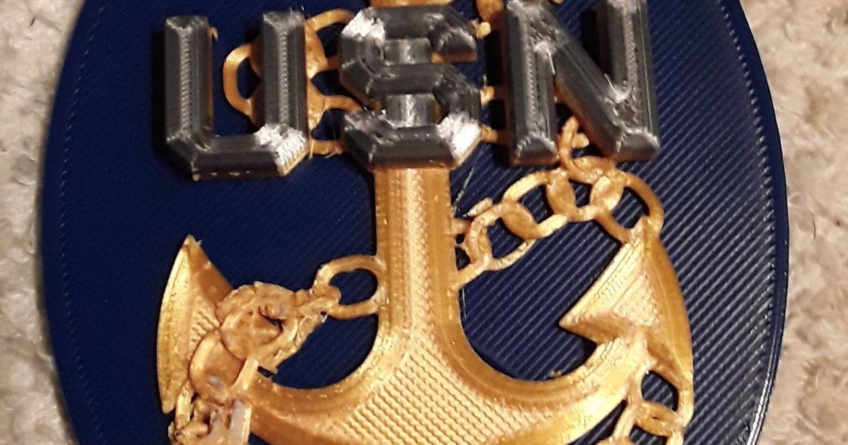 Navy Cheif Insignia by Victor Madison Download free STL model