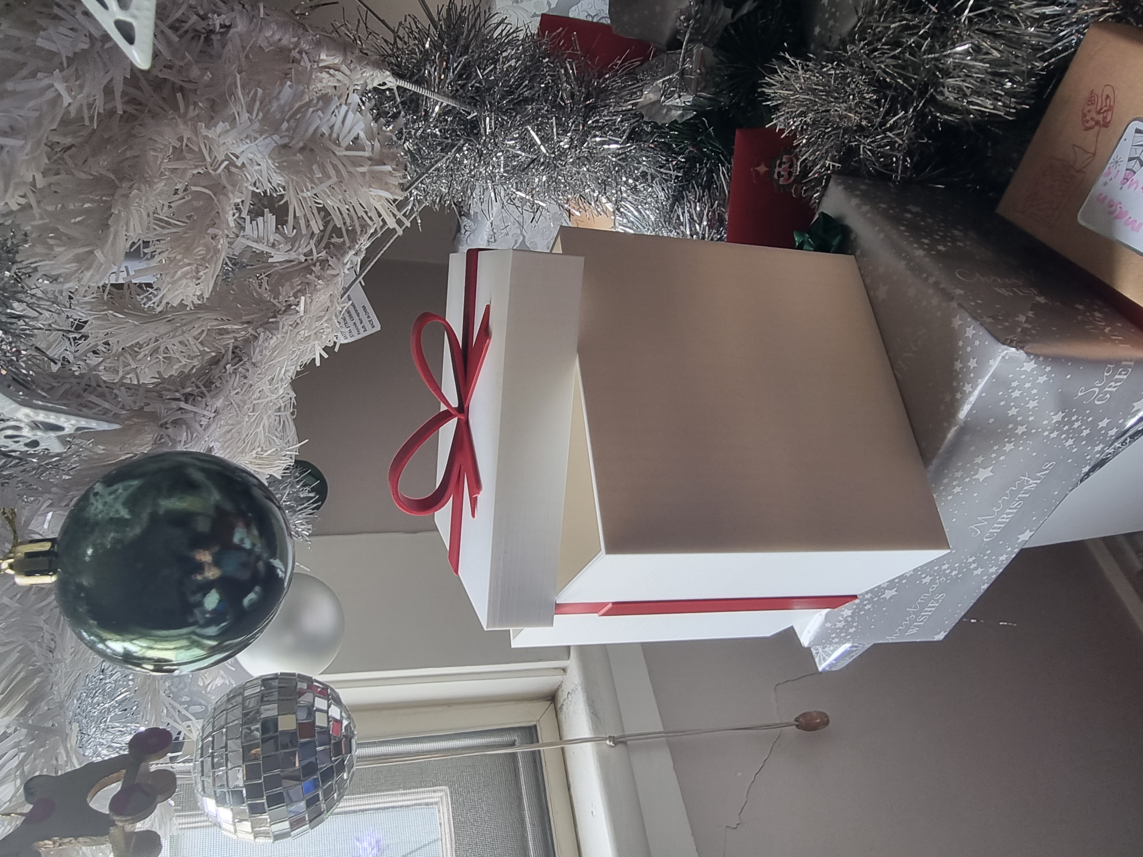 Christmas Present Box with Ribbon