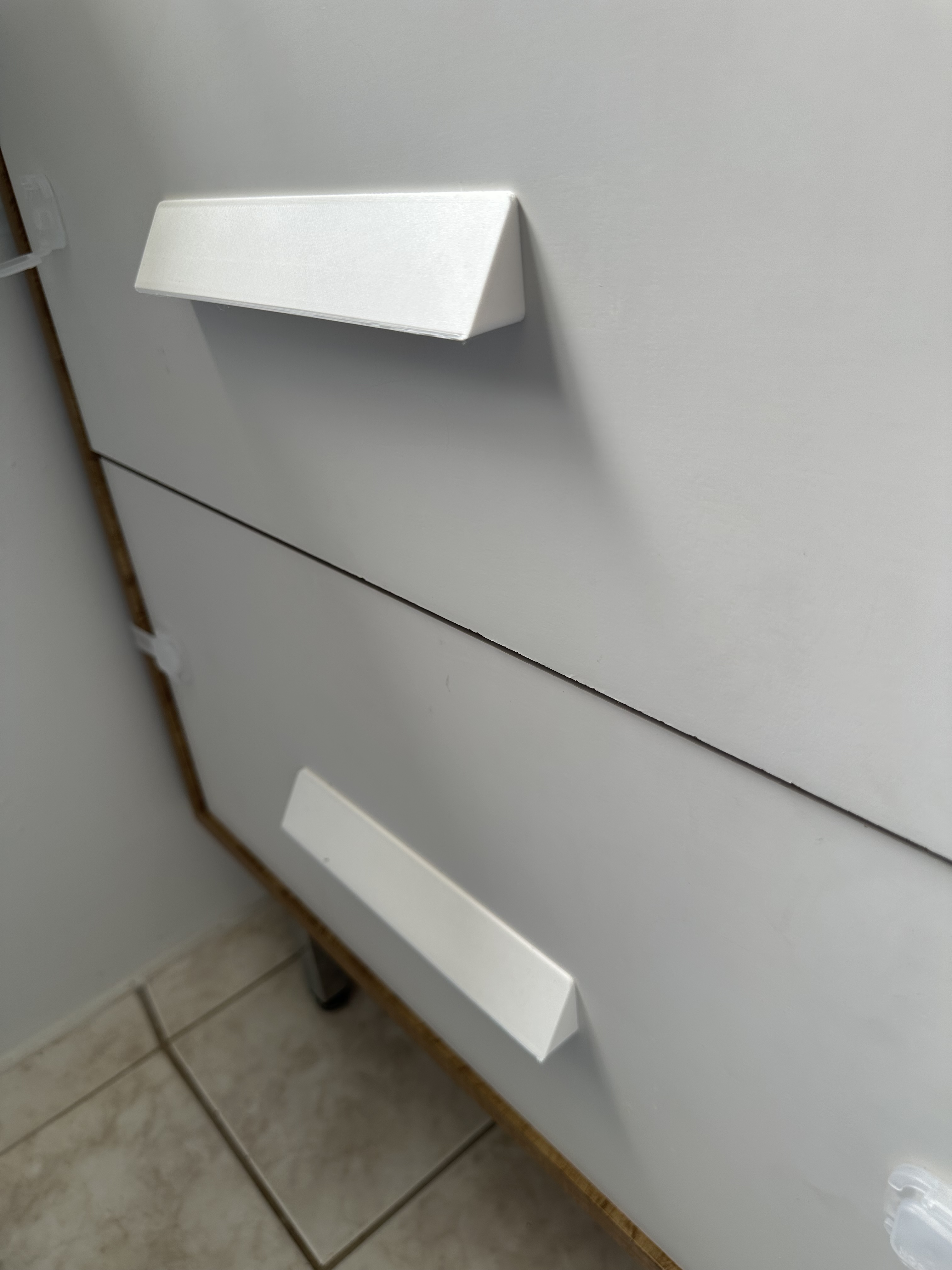 Anti climbing drawer handle