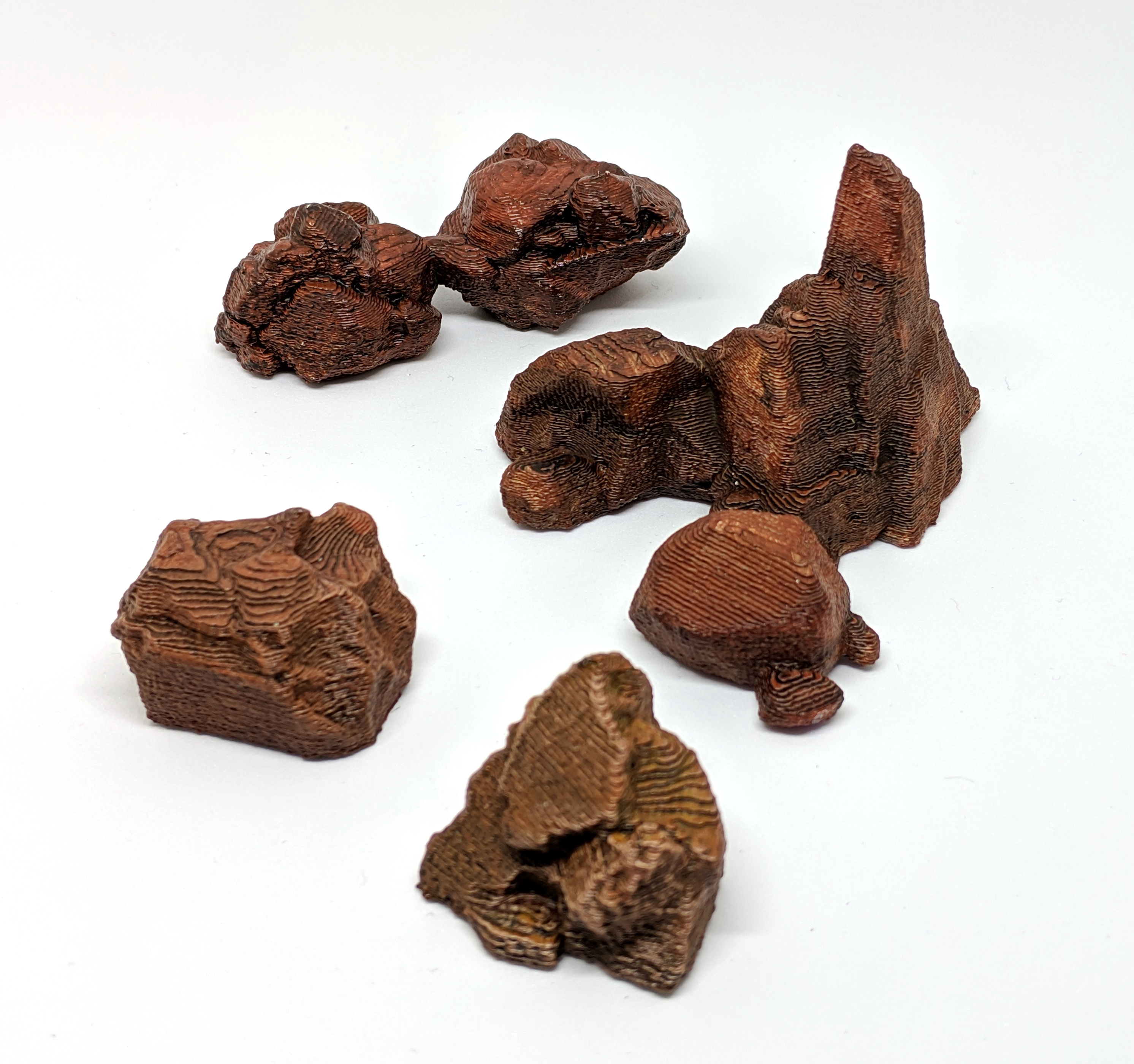 Boulders for Gloomhaven - Sculpted (1, 2, 3 Hex)