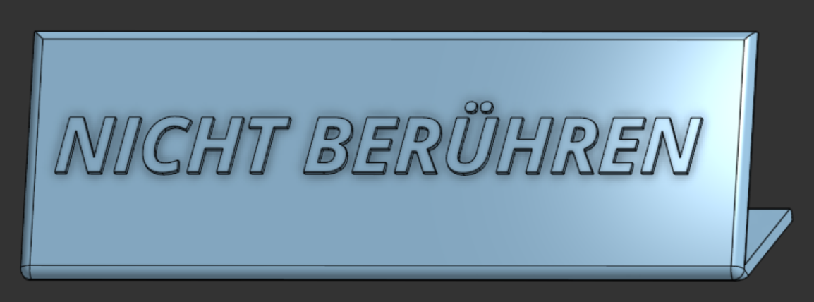 Nicht berühren schild