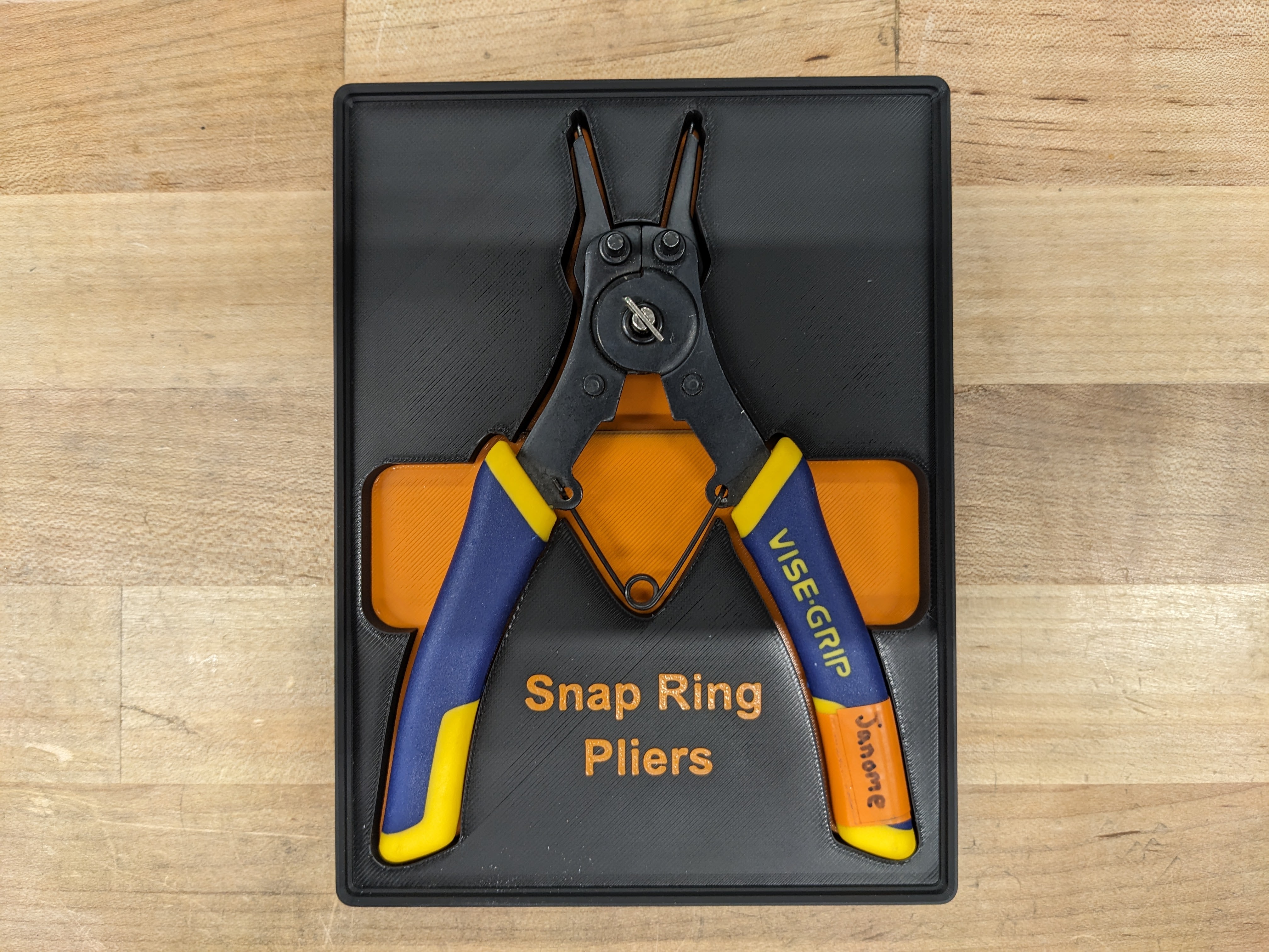Vice Grip Branded Snap Ring Plier Gridfinity Tray