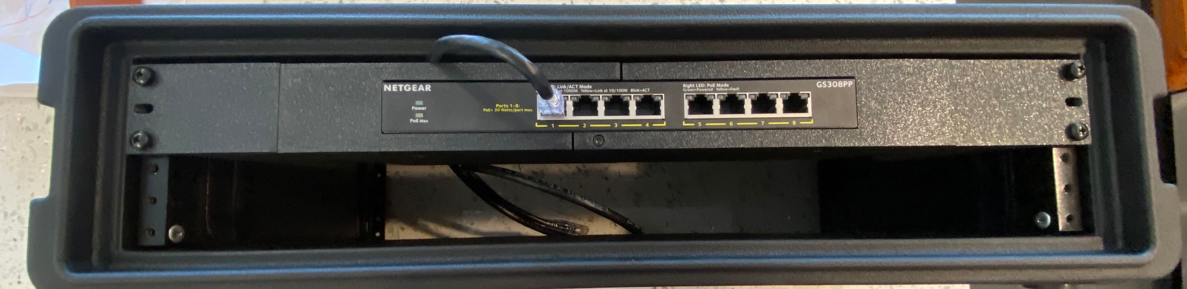 Rack Mount Bracket for Netgear GS308PP 8-Port Network Switch