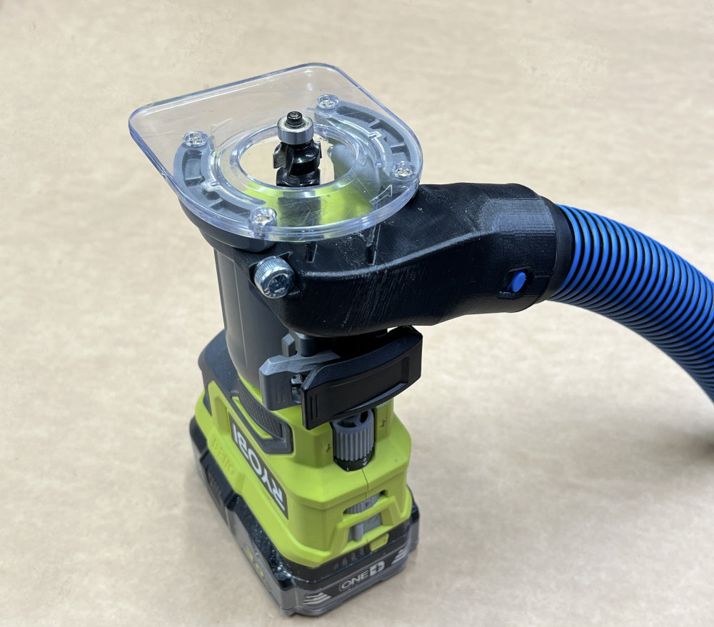 QuickClick adapter for Ryobi Trim Router