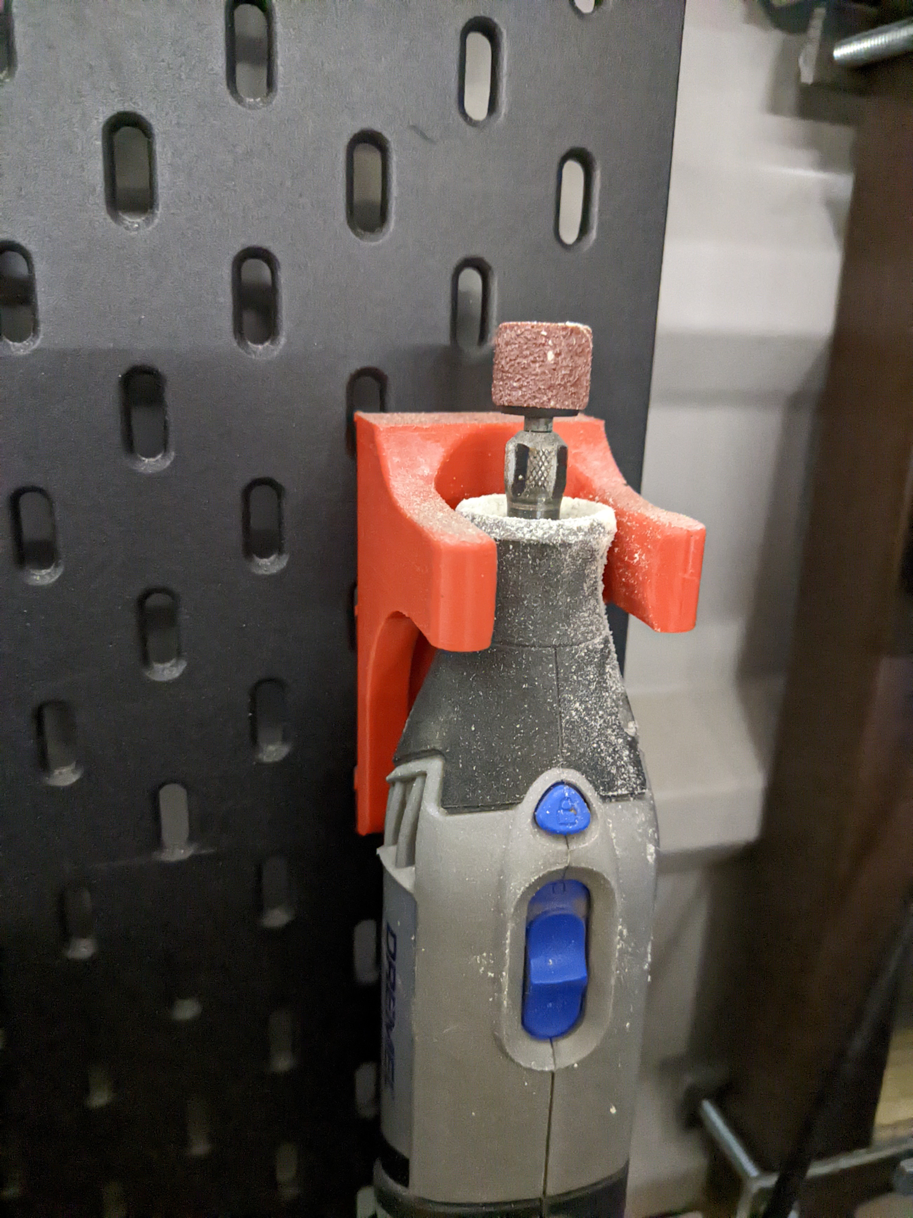 Ikea pegboard dremel holder by iprintathing Download free STL model