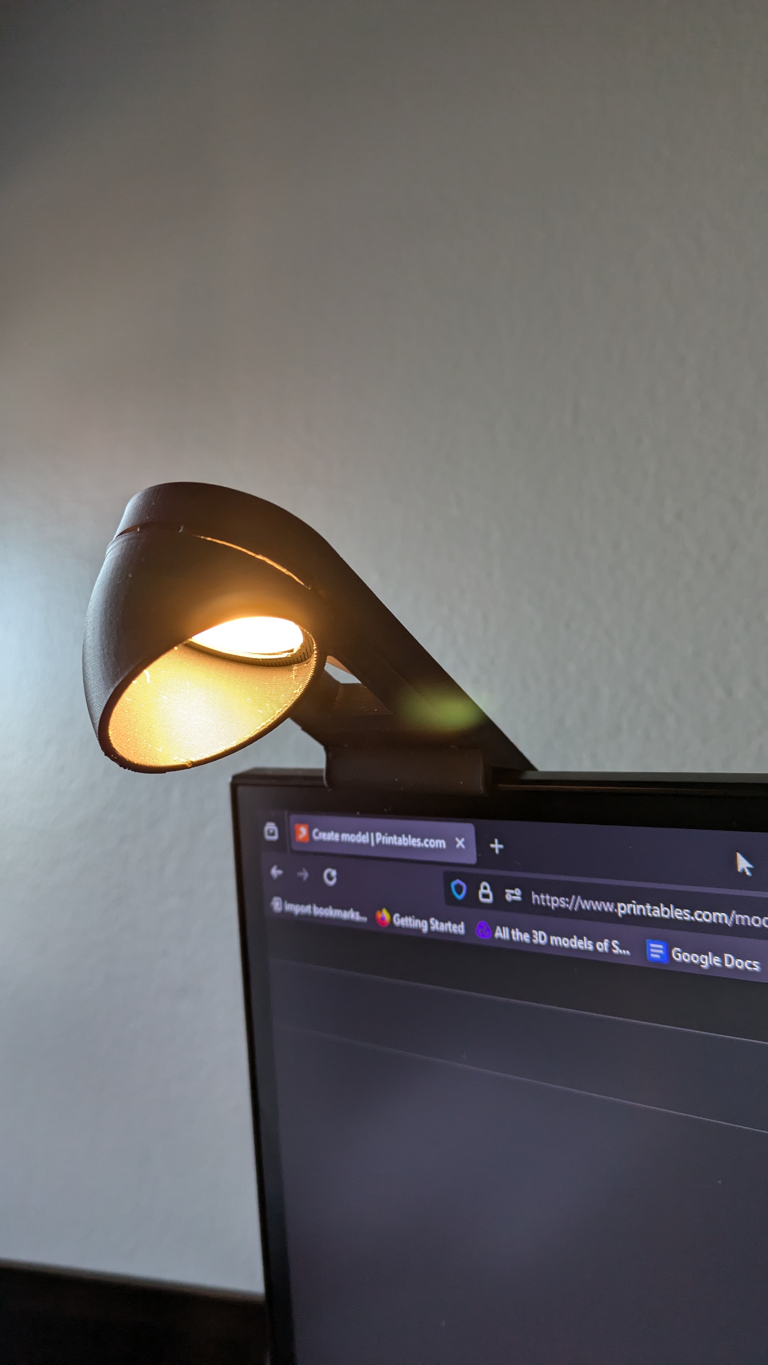 Ikea Halvklart Monitor Light by Burns Creative Download free STL
