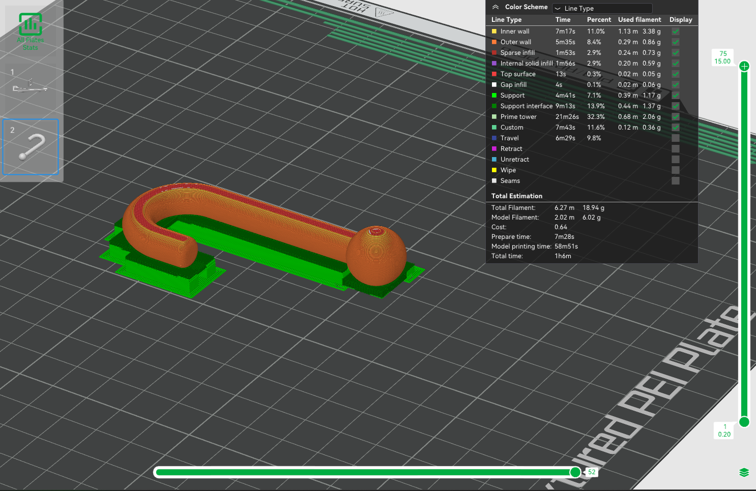 30cm Hook to support a babymobile by SANAIR Download free STL model