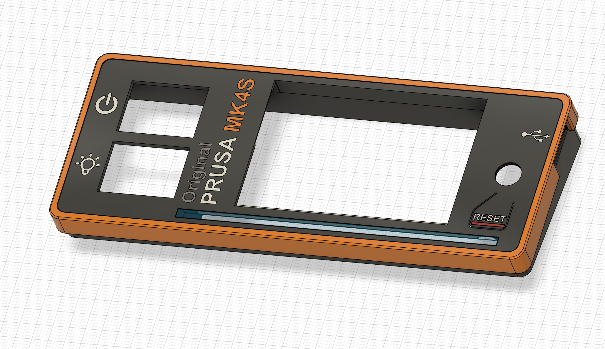 Flat xLCD Cover with Power and Lights Buttons