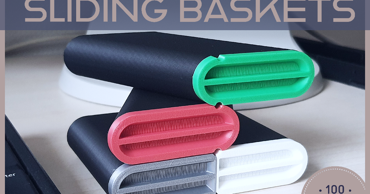 Modern small shelf with sliding baskets by Konstantin Radchenko