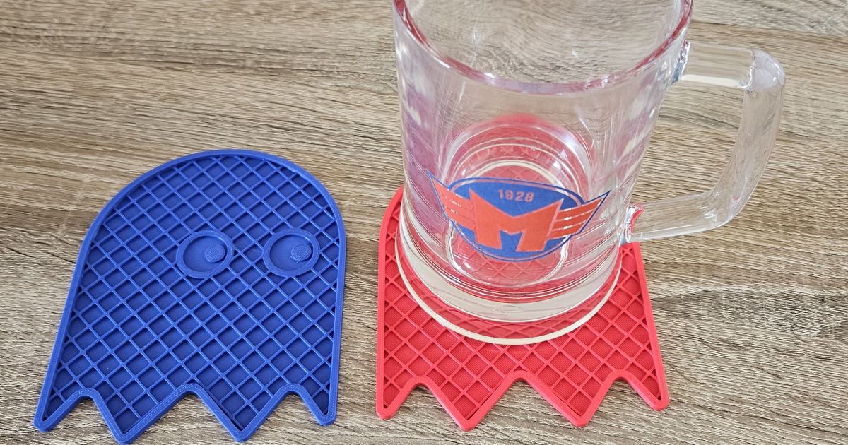 Pacman Ghost Coaster by Déňa Download free STL model
