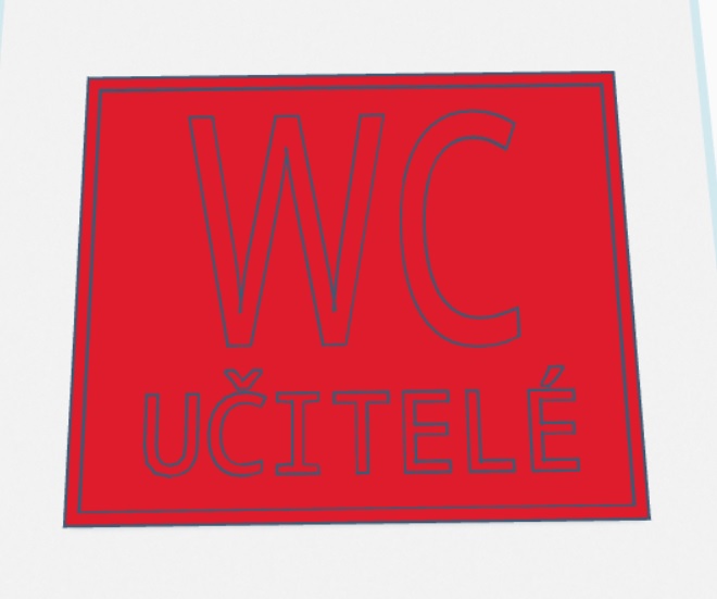 Cedule WC Učitele