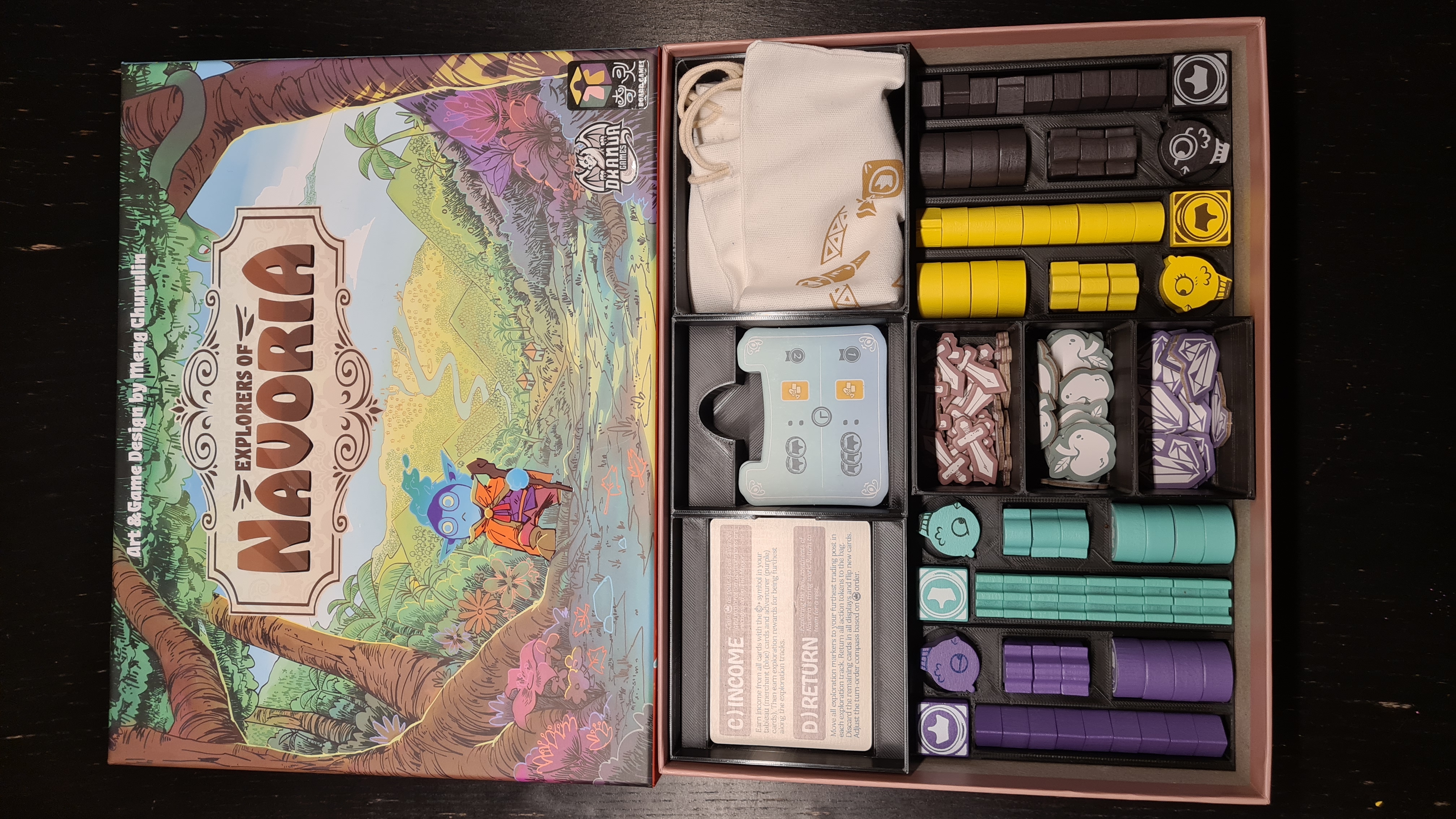 Explorers of Navoria Board Game Insert