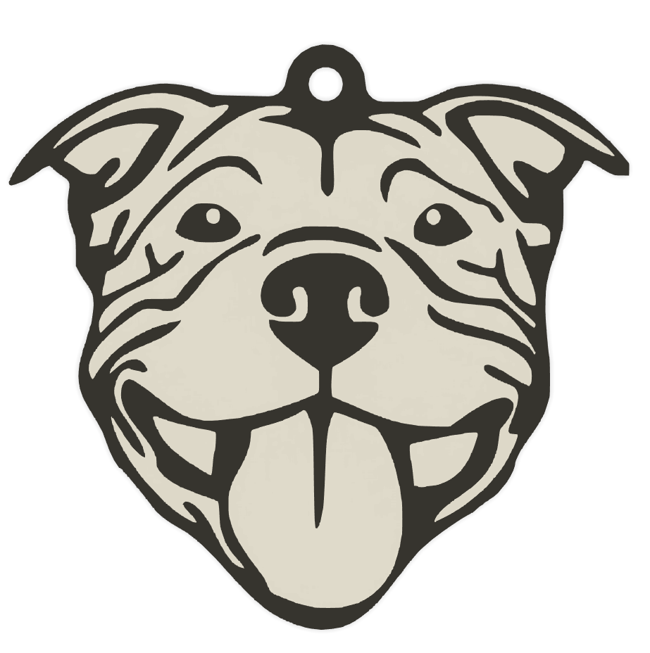 Staffordshire bull terrier keychain / klíčenka