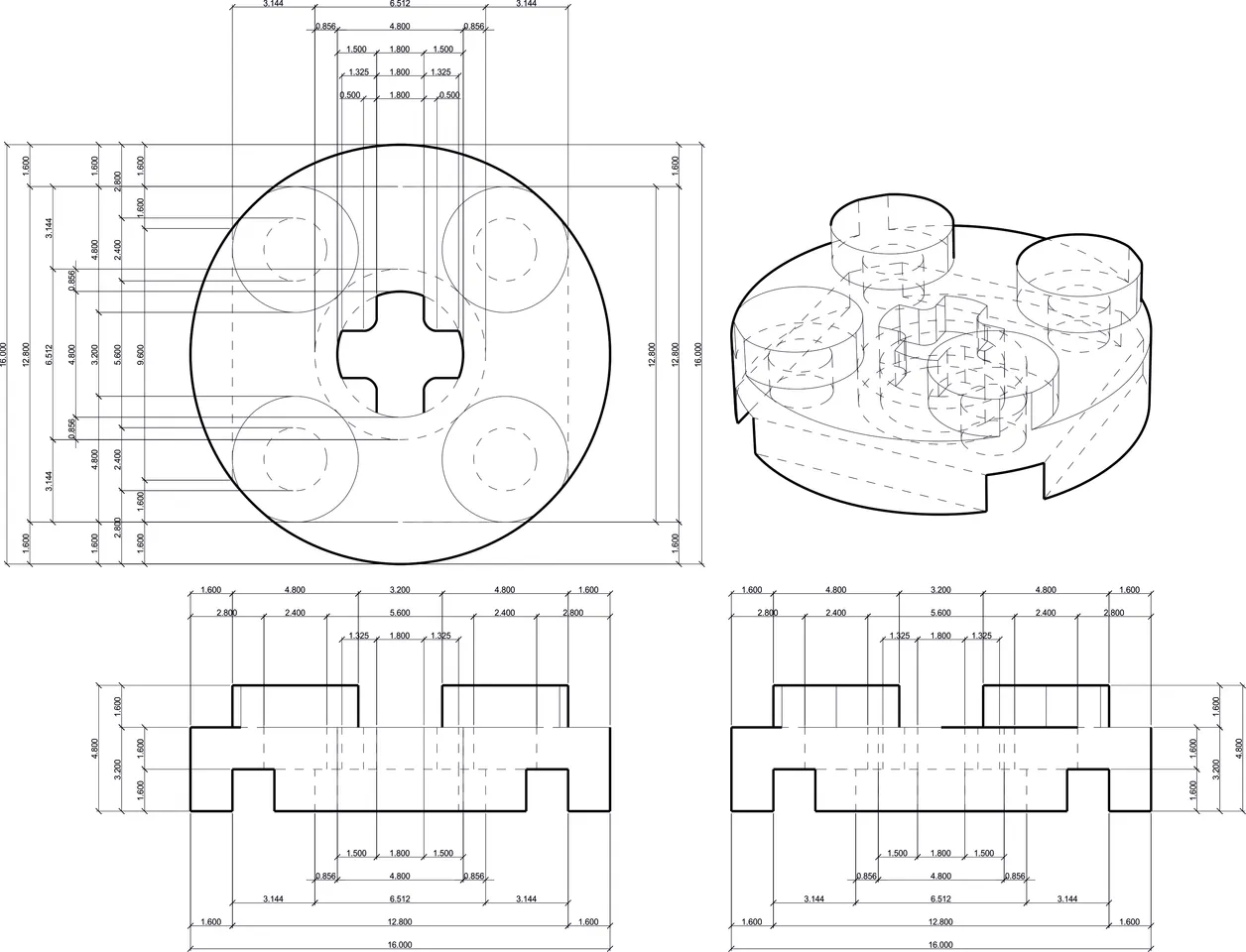 LEGO Round Plate 2X2 by VLAD MARIUS Download free STL model