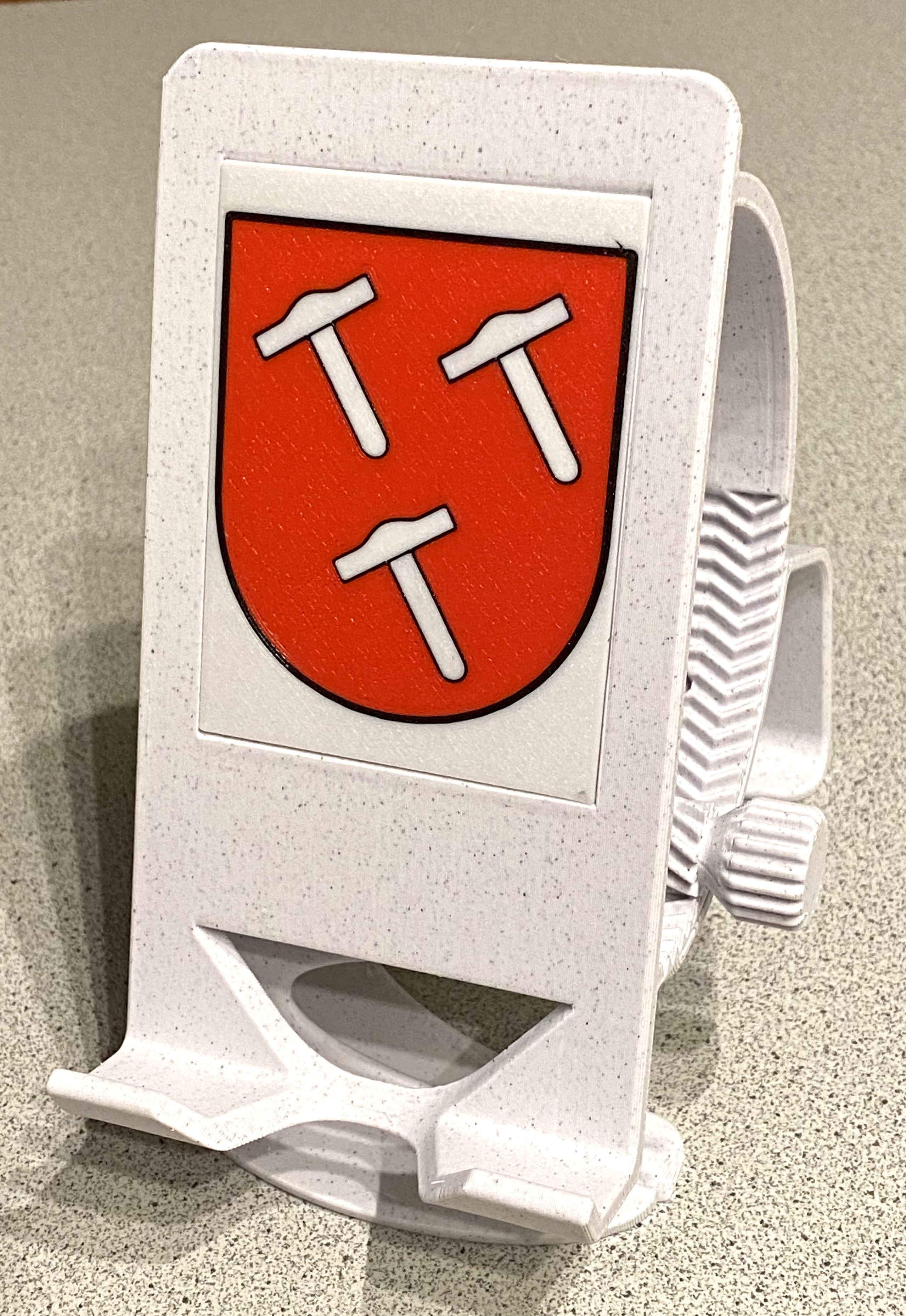 Multi-color Cover Plate for revised Phone Holder (here: Crest of Schmidtheim)