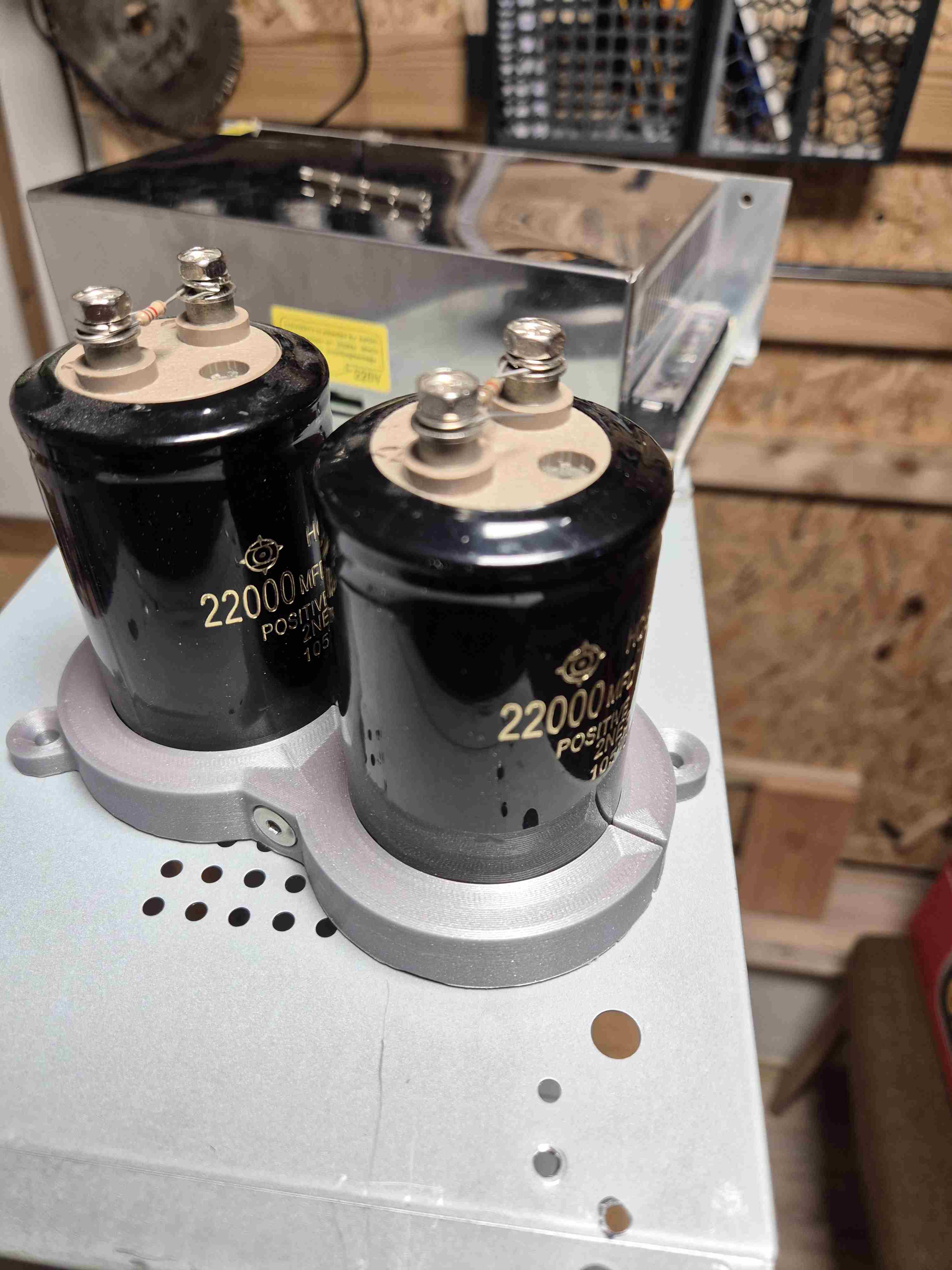 Holder for two capacitors (51mm diameter) by riethmueller Download