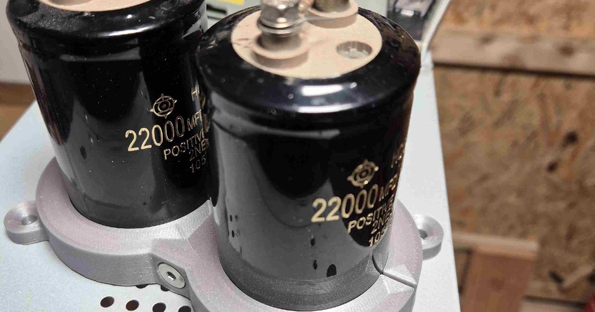 Holder for two capacitors (51mm diameter) by riethmueller Download