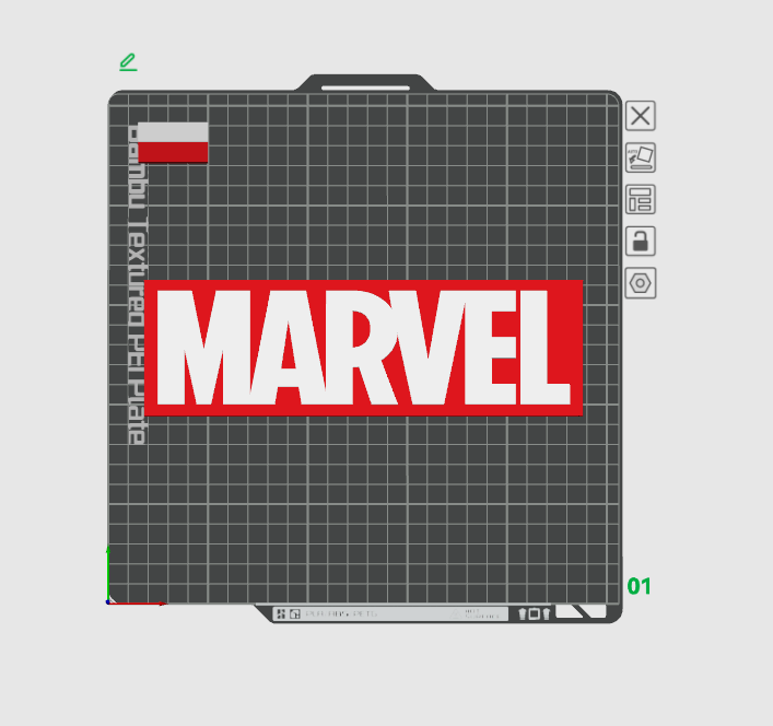 Miniatura 2 do modelo 3D Marvel Logo by Nforce3D