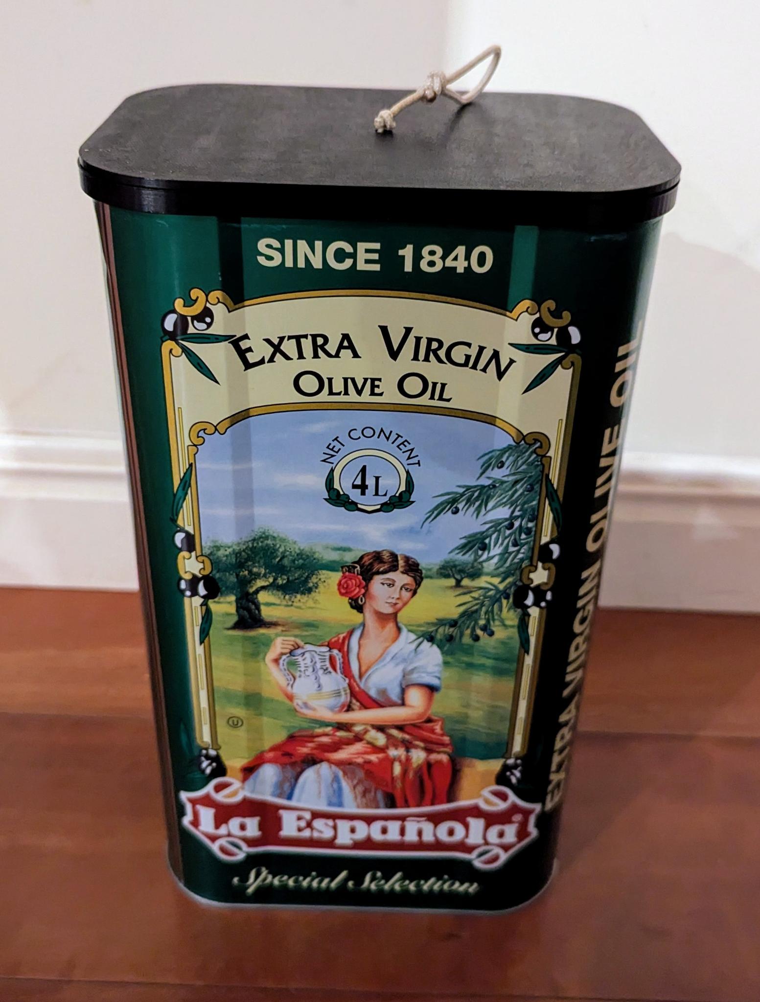 Olive Oil tin lid (rectangular)