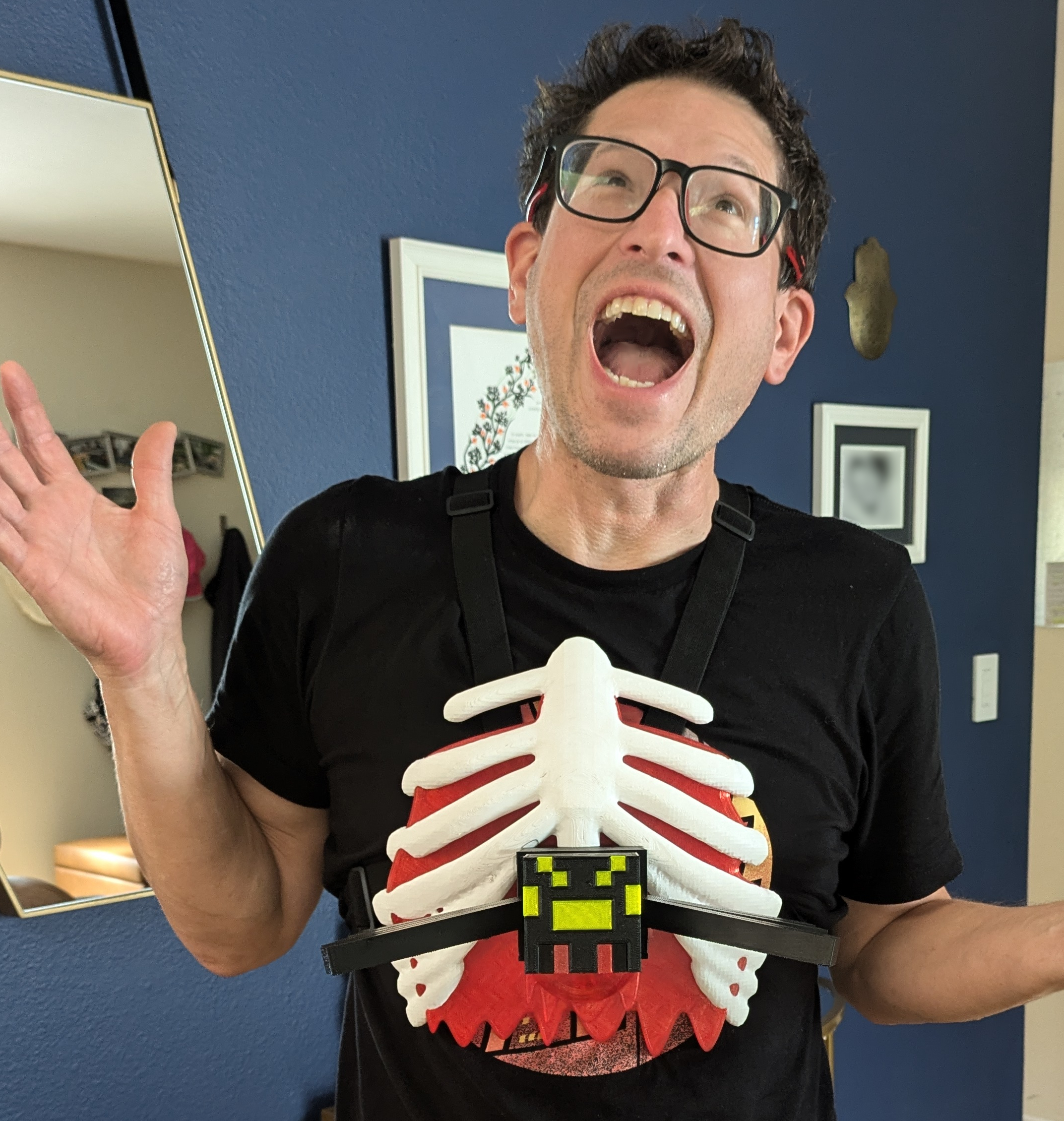 Chest Burster Minecraft Spider with LED light up