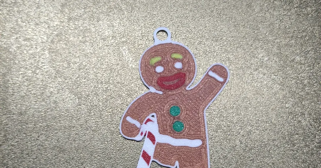 Gingerbread Man keychain (Shrek) by michal0082 Download free STL
