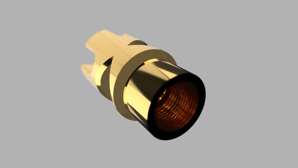 threaded airsoft muzzle brake/flash hider — thumbnail 2
