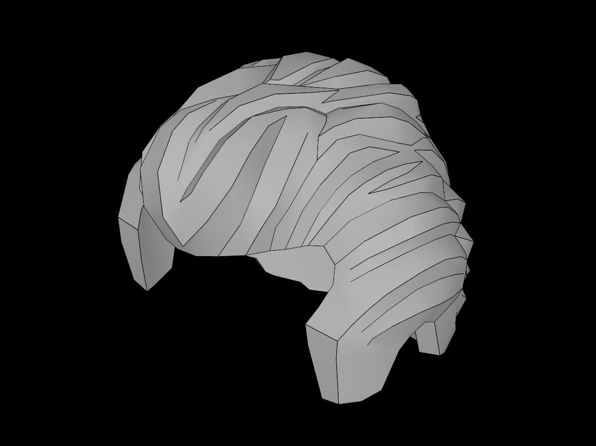 Lego Compatible (21268.dat) Minifig Hair Short Swept Back with Sideburns and Widow's Peak