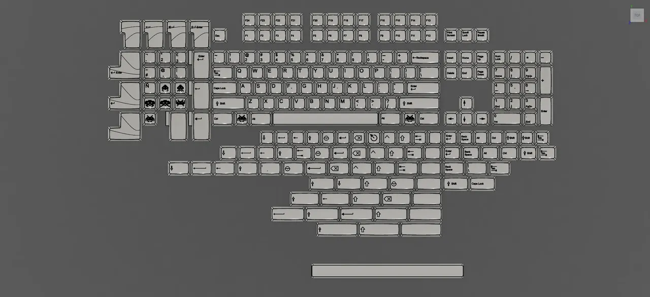The Space Invader Keycap collection by Yoko | Download free STL