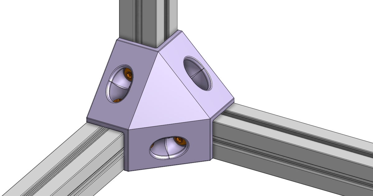 3Way Corner Bracket (1515 profile, M3 screw hole) by Tovi Download