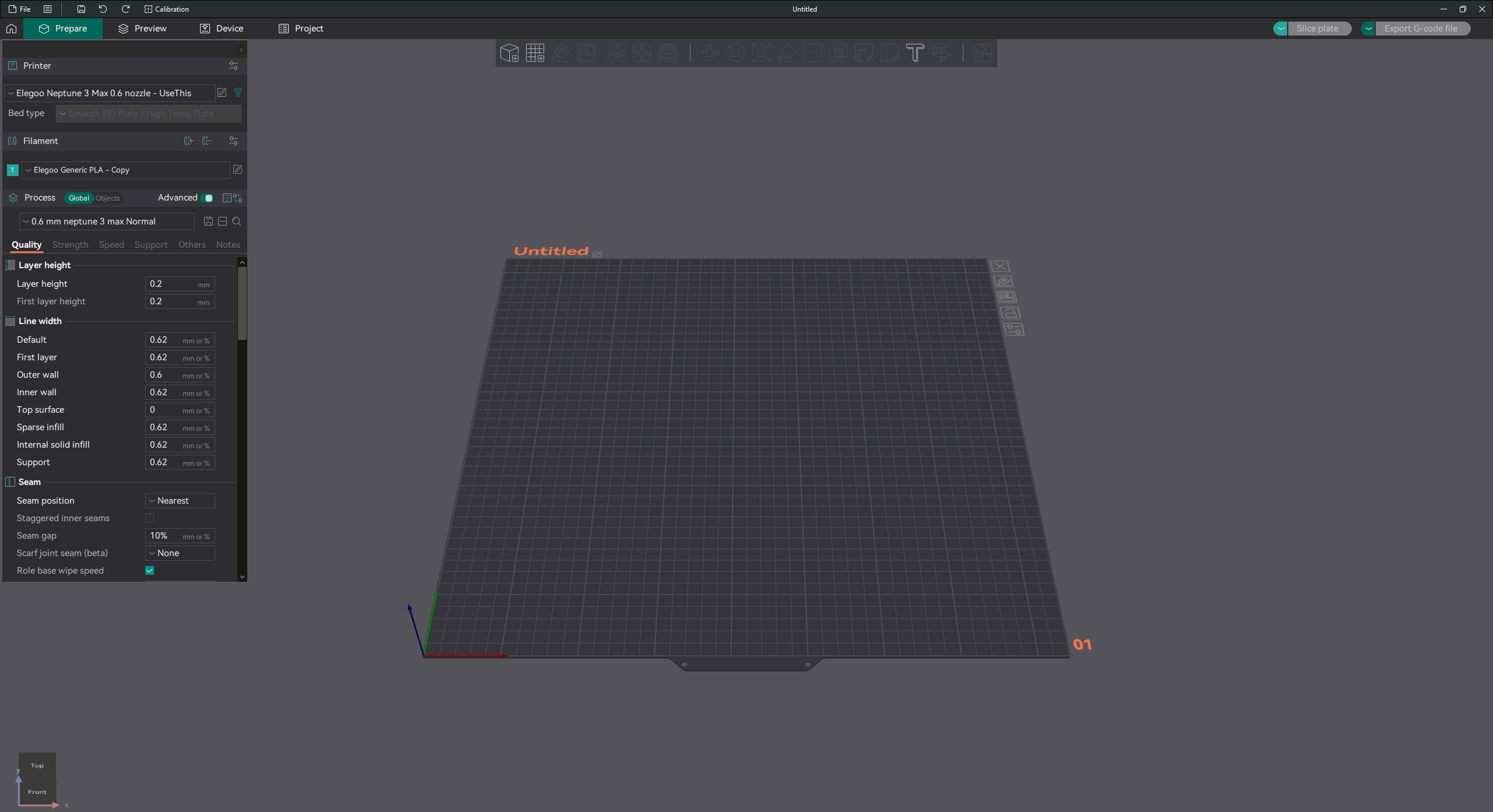 Neptune 3 Max 0.6mm Orca Profile