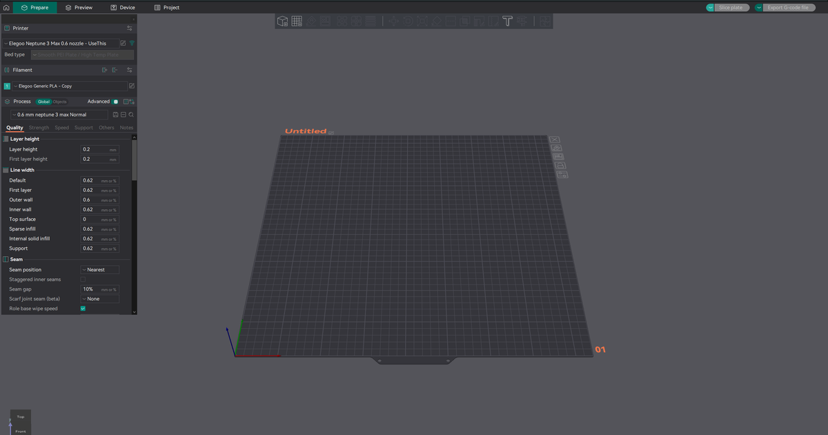 Neptune 3 Max 0.6mm Orca Profile by Ricky Coggin Download free STL