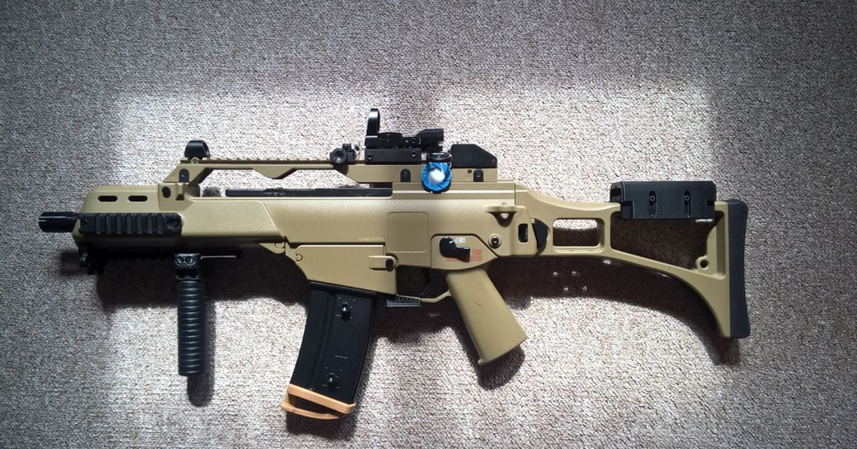 adjustable pad/cheek rest for airsoft G36c (still foldable) by