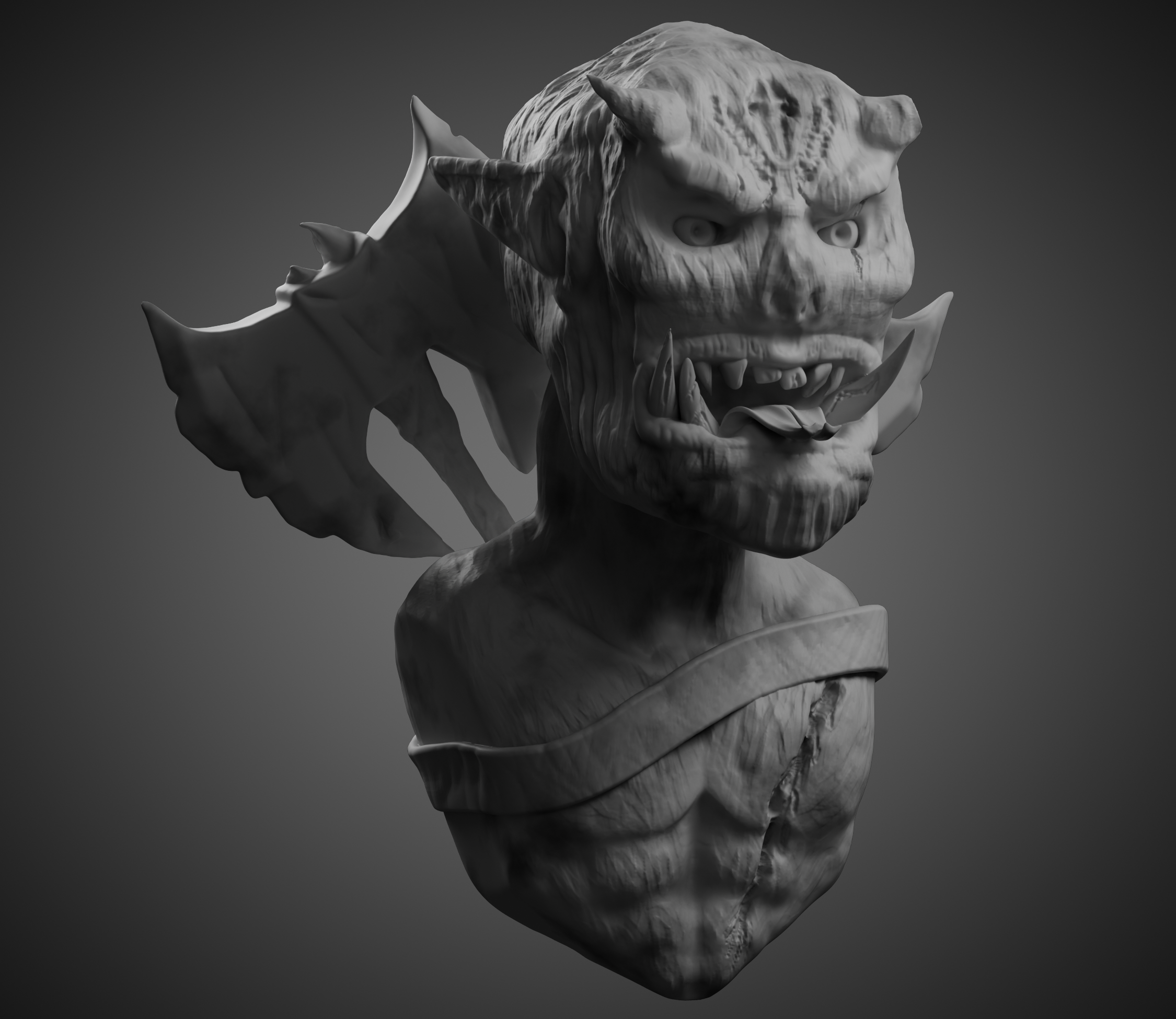 Orc demon bust by Craftify 3D Download free STL model