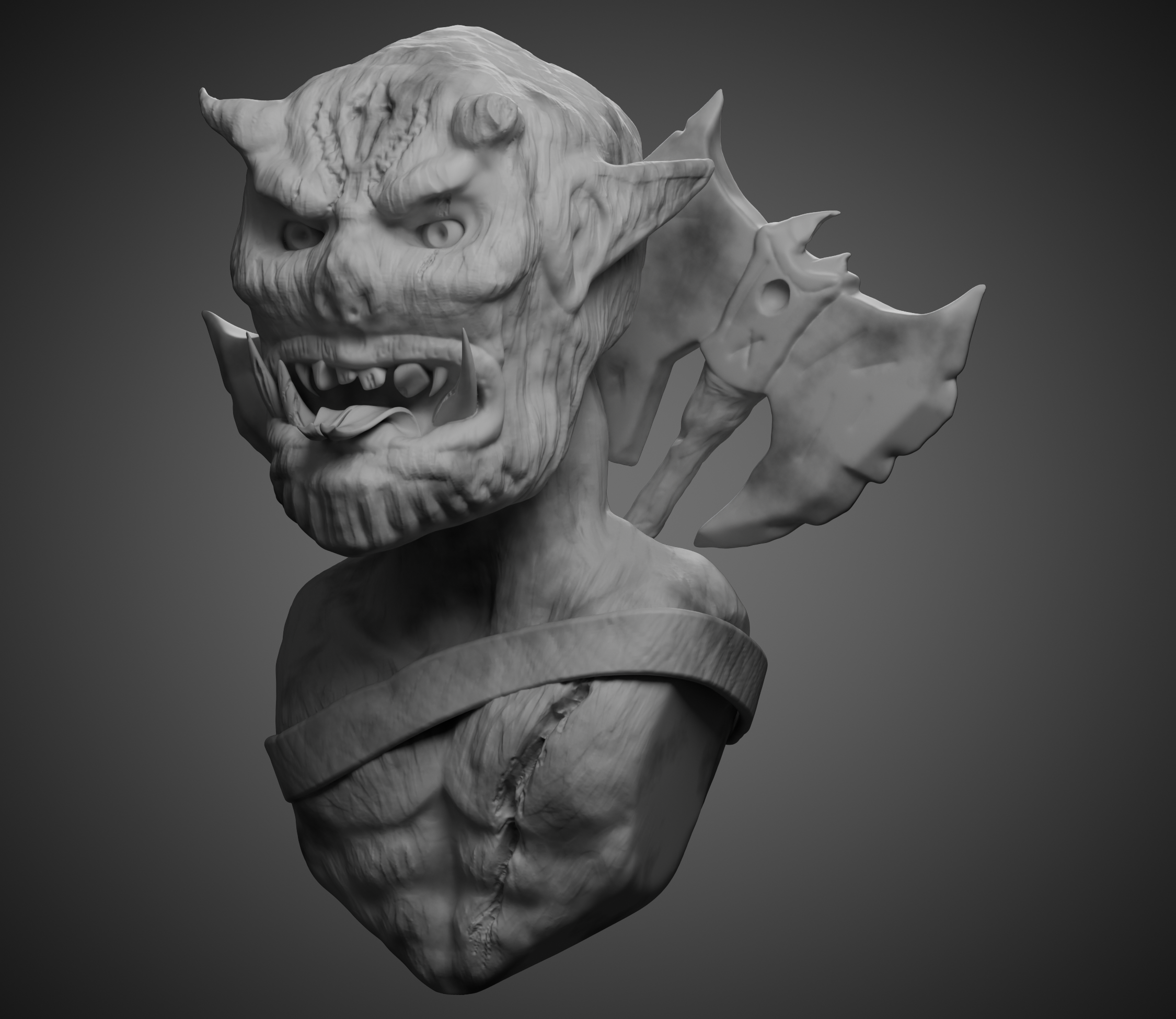 Orc demon bust by Craftify 3D Download free STL model
