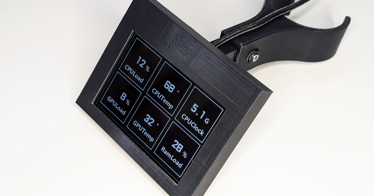 Stand turing smart screen 3.5inch by AK Download free STL model