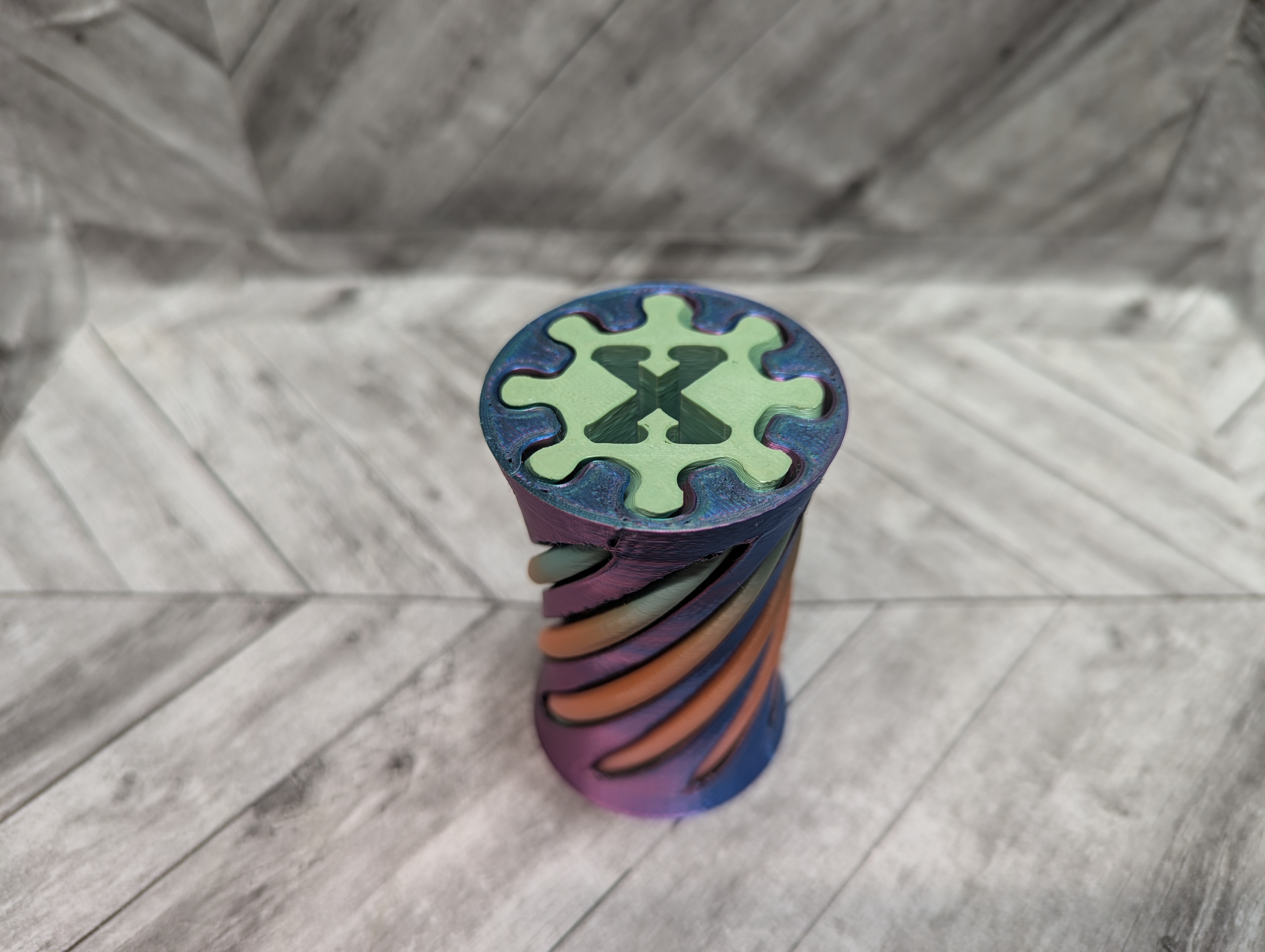 Letter X Spiral Vortex Fidget