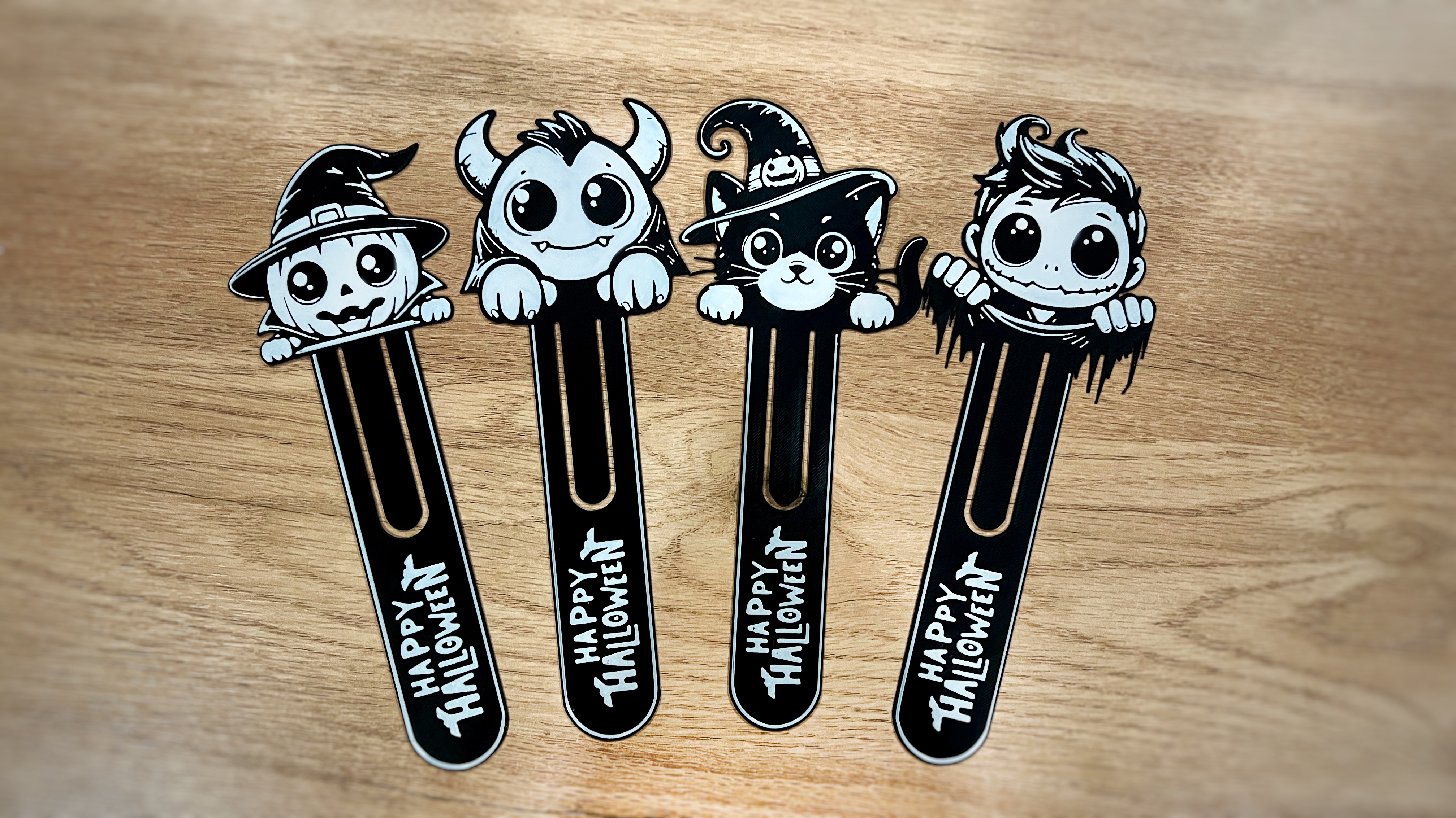 Boo-tiful Bookmarks - 4 unique Halloween designs