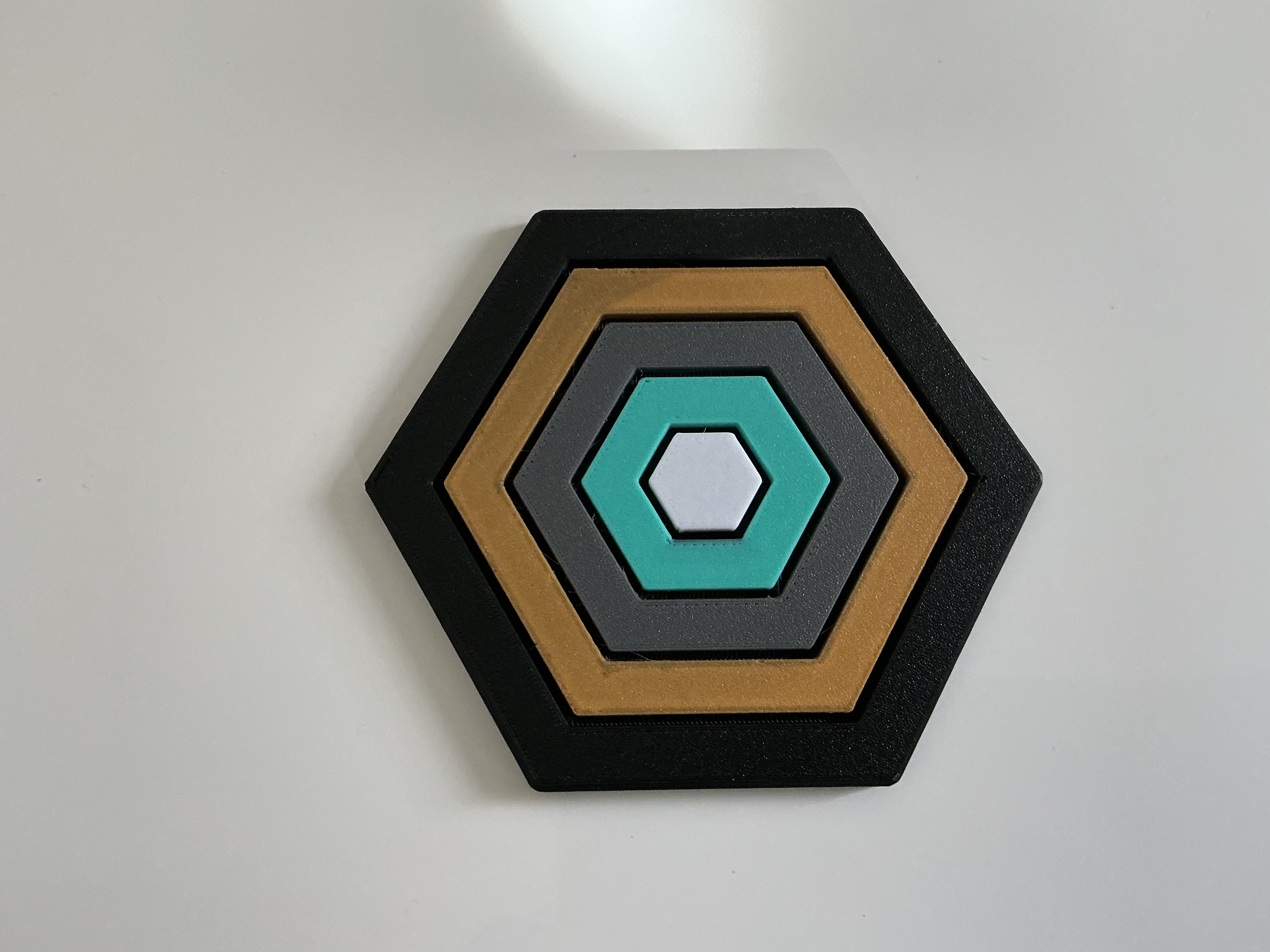 Miniatura 3 do modelo 3D Hexagonal coaster set