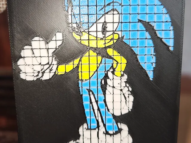 Retro gaming Sonic fine pixels.