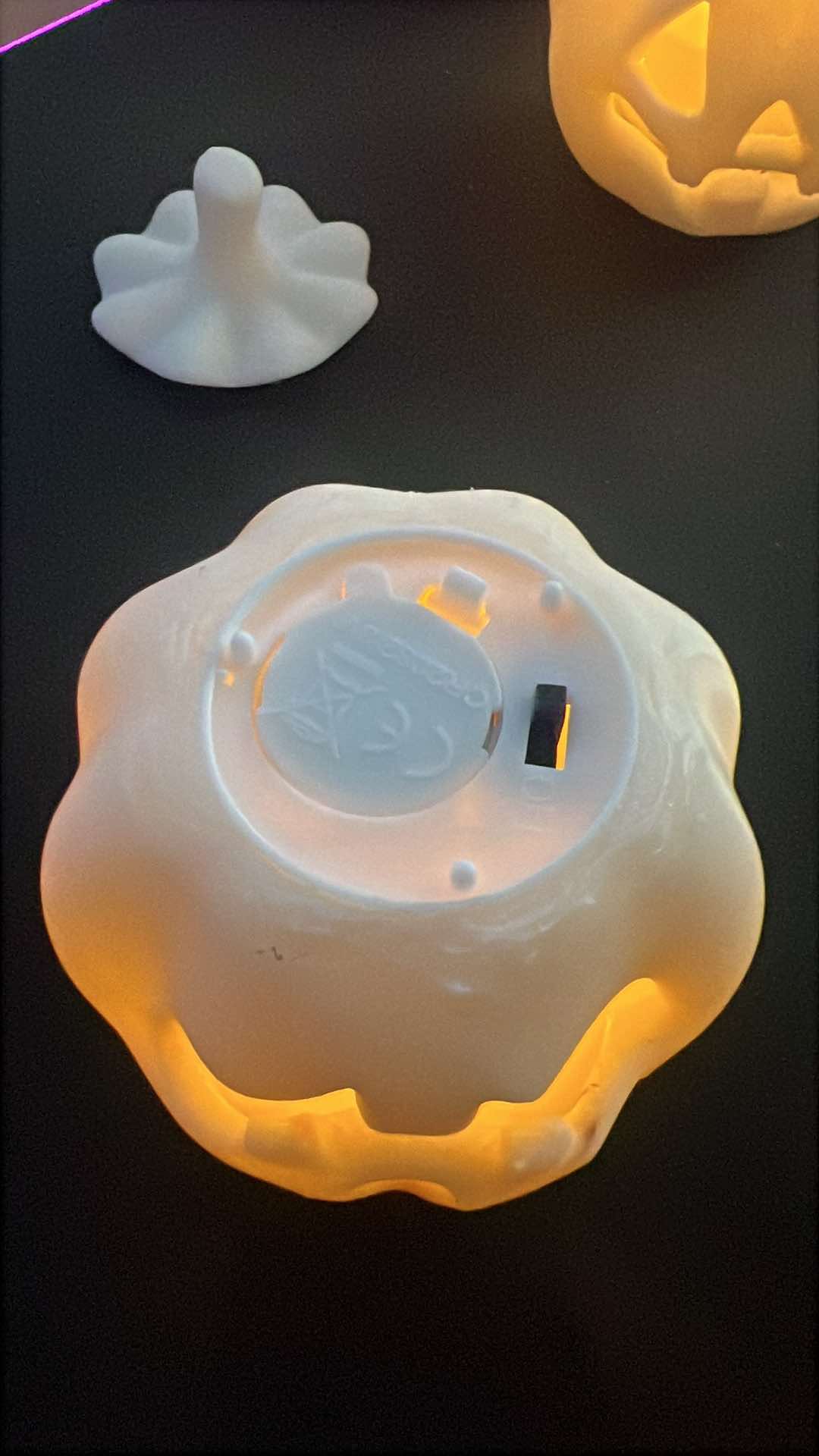 Pumpkin with hole for led tealights