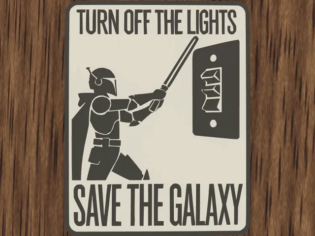 Turn Off the Lights: Save the Galaxy Edition - STAR WARS SIGN