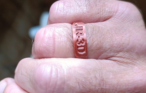 Miniatura 4 do modelo 3D Ring with text plate / Ring mit Textplatte