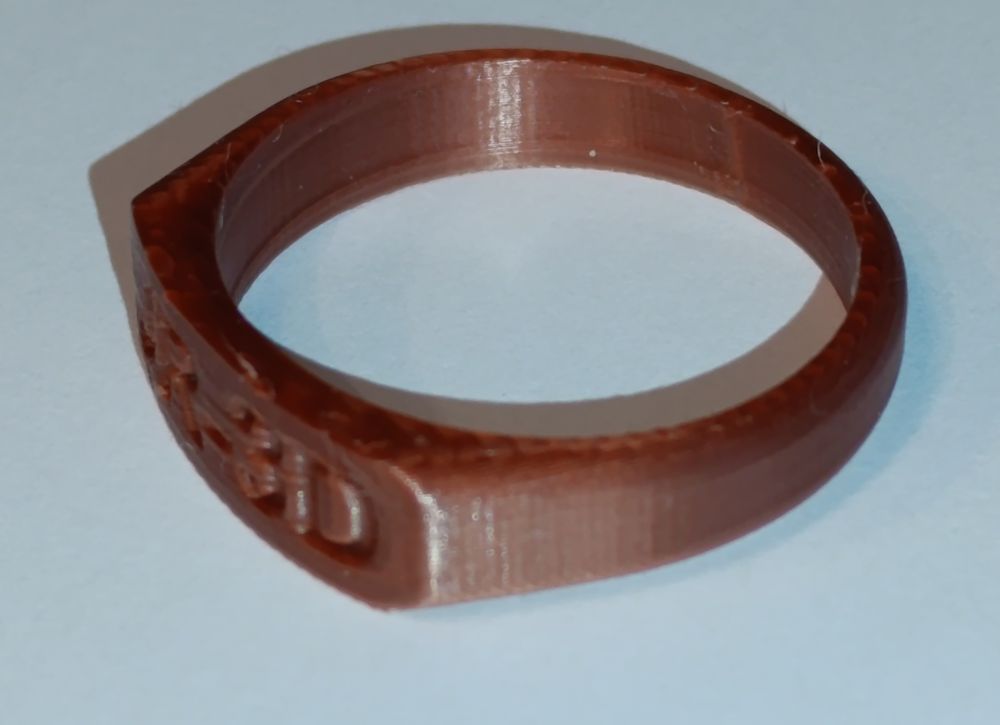 Miniatura 3 do modelo 3D Ring with text plate / Ring mit Textplatte