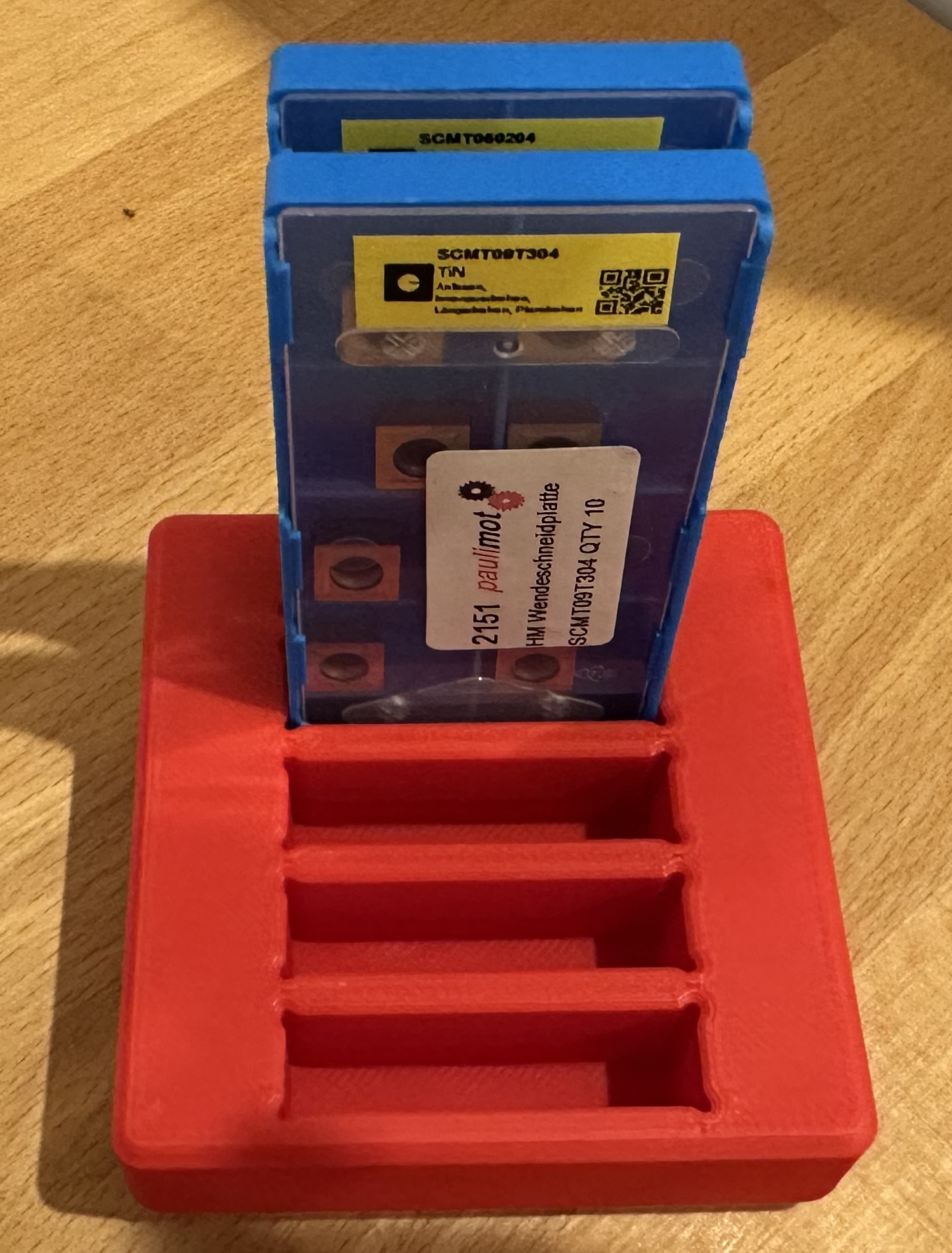 Gridfinitybin for 5 carbide insert Boxes