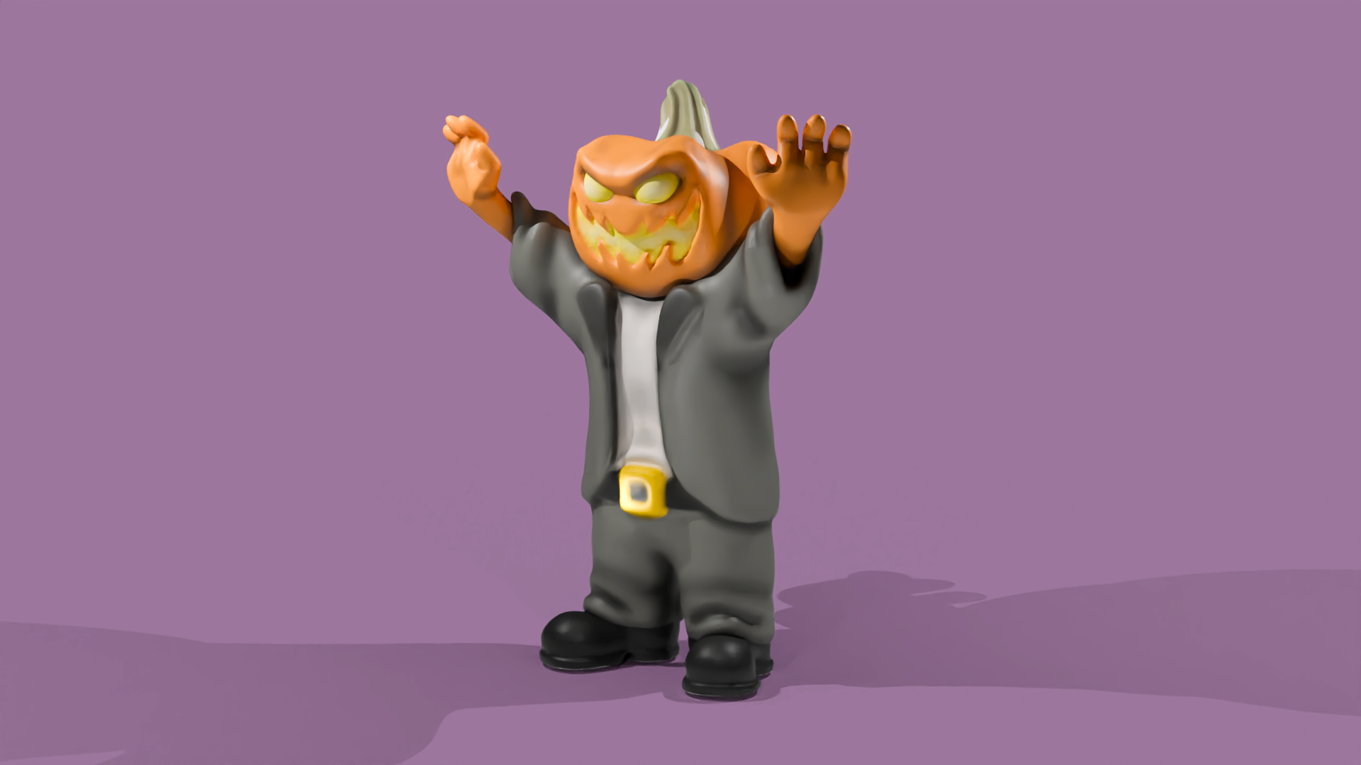 Halloween Pumpkin Man Model, Easy to Print, No Supports, FDM friendly, Print and Paint Your Own Halloween Decoration