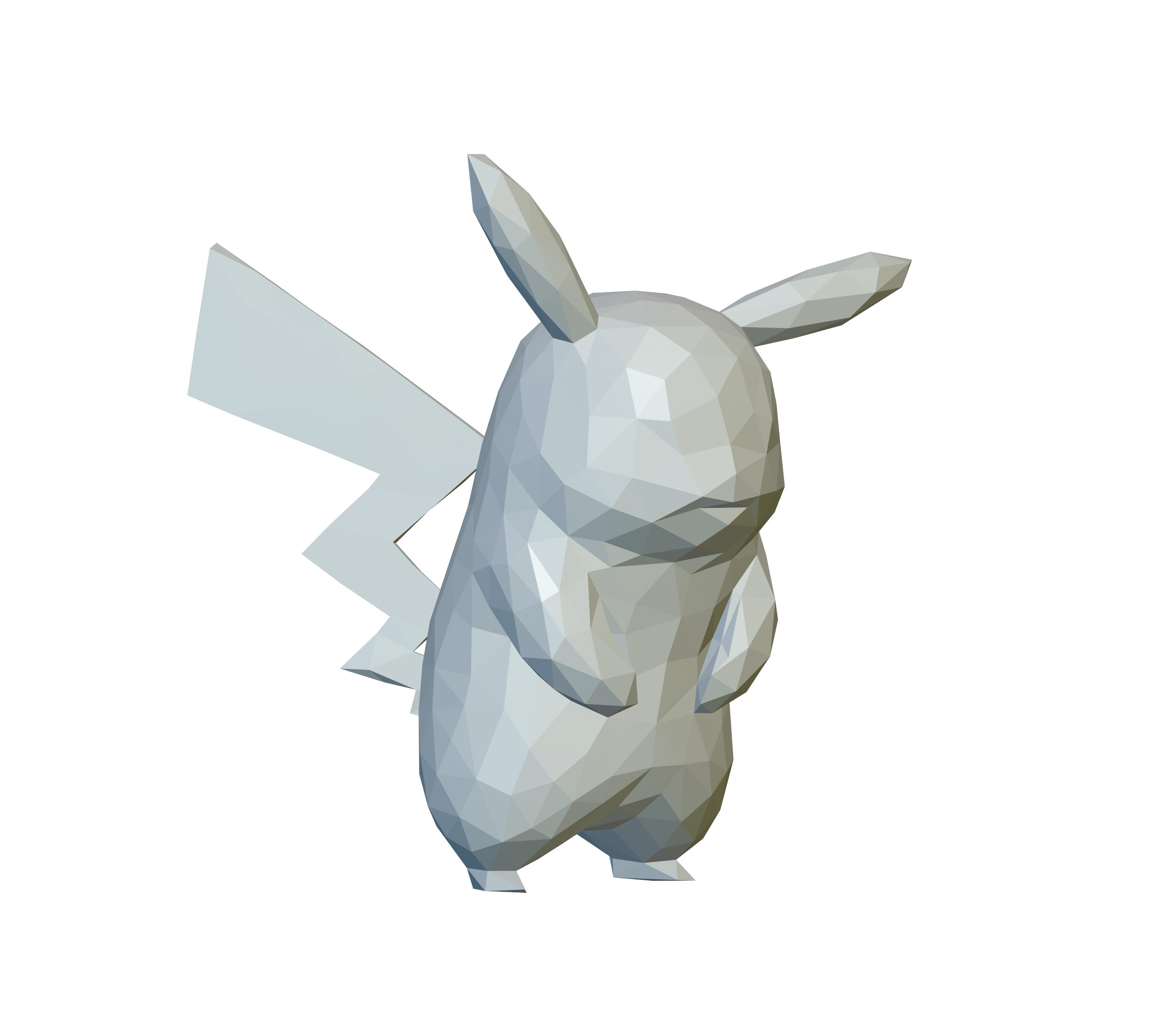 (Low Poly) Pokemon Pikachu 25 3D Printing by 3Dprint1UP Download